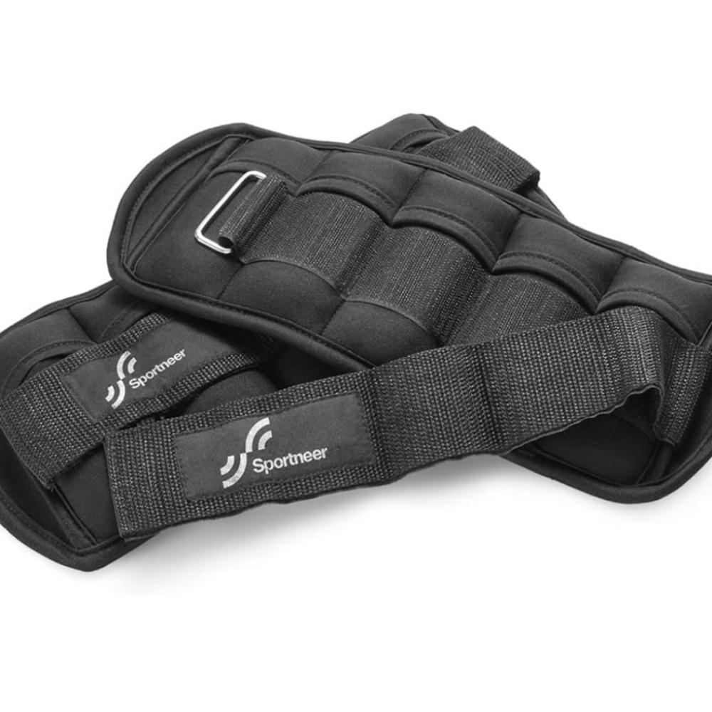 Sportneer Adjustable Black Ankle Weights